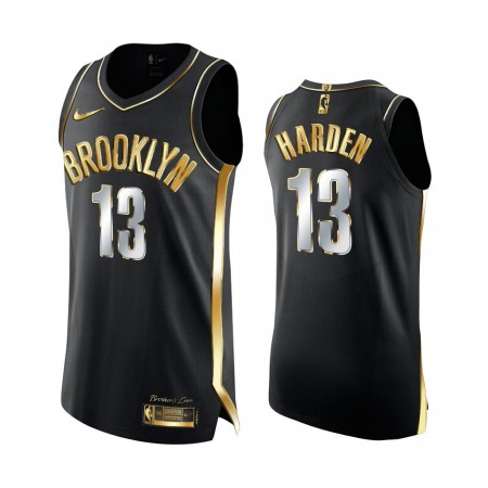 Maillot Basket Brooklyn Nets James Harden 13 2020-21 Noir Golden Edition Swingman - Homme